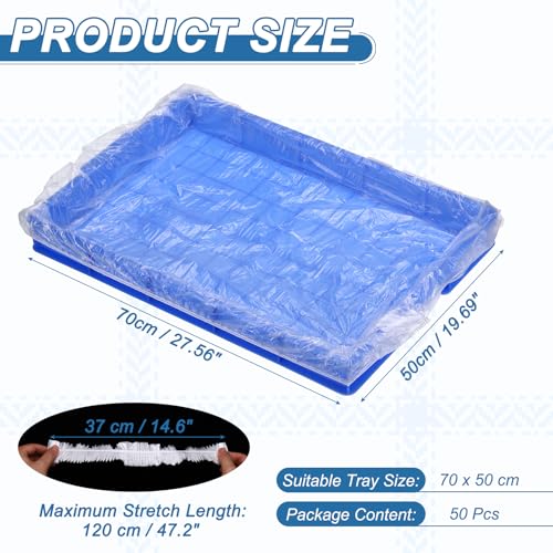 Disposable Bird Cage Liners, Clear Plastic Cage Liners for 28x20 Inch Pallets Tray Universal Elastic Film, (50 Pcs), Intended for Parakeet/Cockatiels/Rabbit/Guinea Pig - size: 28x20 Inch
