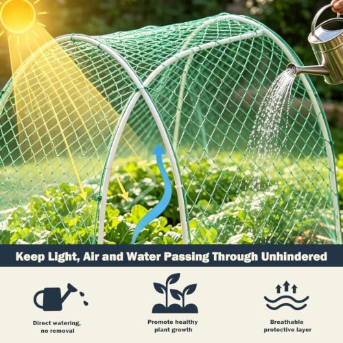 Jollybower Bird Netting for Garden 13x20ft, Plastic Trellis Netting to Protect Vegetable Plants & Fruit Trees, Reusable Garden Net Against Birds, Deer, Squirrels. - size: 13x20FT
