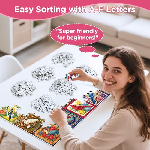 Puzzles for Adults 500 Pieces,Birds Jigsaw Puzzles 500 Pieces for Teens | Hummingbird Owl Jigsaw Puzzle for Adult Seniors Animal Puzzle for Men Women Challenging Game Birthday Party Gift Toy - color: Birds