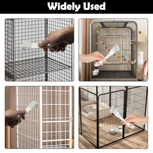 2Pcs Bird Cage Long Handle Shovel Cleaner, Bird Cage Tool Accessories Supplies, for Better Cleaning of Bird Droppings from Pet Cages Parrot Cages Bird Perches