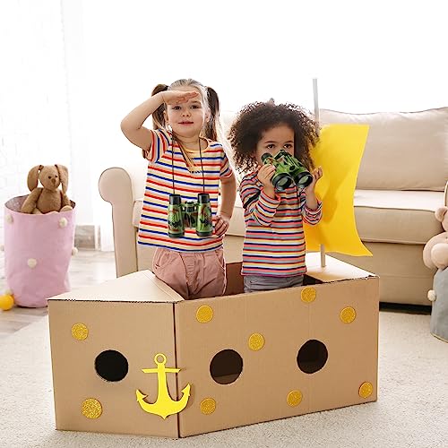 Jiuguva 50 Pack Binoculars Small Compact Binoculars with Neck Strap Camping Party Favors Nature Exploration Toys for Bird Watching, Hiking, Camping, Travel, Learning(Camouflage) - color: Camouflage