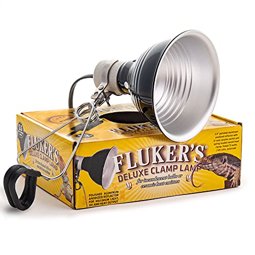 Fluker's Repta-Clamp Lamp, Heavy Duty Clamp Light For Reptile Tanks and Terrariums, UL/CUL Approved, Great for Reptile Basking, 75-Watt Maximum with On/Off Switch, 5.5" - size: 5.5 Inch (Pack of 1), style: 5.5" with On/Off Switch for Reptiles
