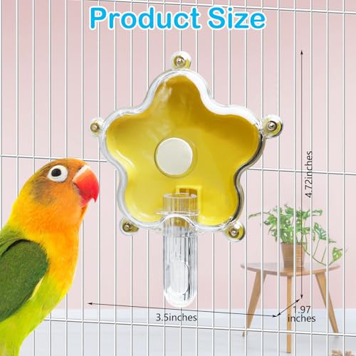 BNOSDM Bird Foraging Toys Cockatiel Foraging Wheel Parrot Cage Spinning Toys Parakeet Enrichment Puzzle Feeder Toy for Budgies Lovebirds Canaries (Yellow) - color: Yellow