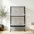 Garvee 61" H Large Bird Cage, Bird Cage with Rolling Storage Stands, Feed Bowls, Wide Tall Parakeet Cage for Macaw, Parakeets, Parrot, Conures, Cockatiel, Cockatoo