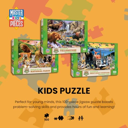 MasterPieces 100 Piece Jigsaw Puzzle for Kids - Mossy Oak The Young Pack - 14"x19" - style: The Young Pack