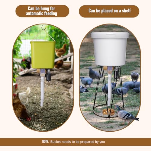 Automatic Chicken Feeder with Timer, Duck Feeder | 16 Groups of Timed and Fix-quantity Chicken Feeders No Waste for Chickens, Ducks, Geese, Pigeons, Fish, Dogs, Fish, Cats