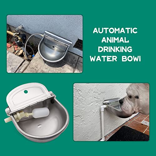 Automatic Livestock Waterer,304 Stainless Steel, for Cattle Dogs Horses | Auto Refill | Rust-Proof|Easy Install & Clean | Automatic Water Dispenser for Large Dogs