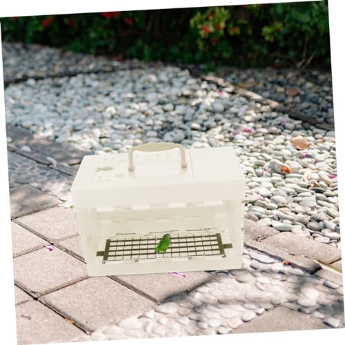 HANABASS Bird Carrier Travel Cage with Handle Portable Parrot Cage for Outdoor Trips Lightweight Bird Transportation Ventilated Small Pet Carrier 11.41 X 7.48 X 5.51 in