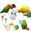 Bird Foraging Toys with Feeder Ball, Durable Plastic Parrot Training Puzzle & Interactive Treat Dispenser for Cockatiels, Conures, Parakeets, Budgies(Pack 3) - color: green