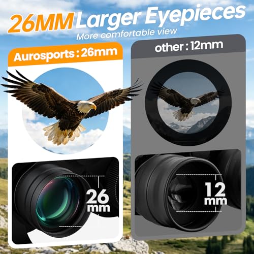 Aurosports 20x70 Binoculars for Adults with 70mm Large Objective Lens | High Powered, Enhanced Low-Light Performance, BAK4 Prism FMC HD Optics, Bird Watching, Cruise Ships, Hunting - size: 20x70