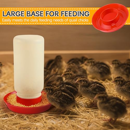 Enhon 2 Pack 2 Sizes Quail Waterer Base, Quail & Chick No Drown Water Base - size: 2 Sizes