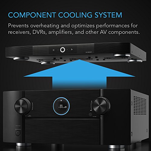 AC Infinity AIRCOM S10 A/V Front-Exhaust Component Cooling System | For Receivers, Amps, DVR, AV Cabinet Components - size: 17" Front-Exhaust, style: Speed Controller