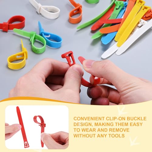 M METERXITY 100-Pack Adjustable Chicken Leg Bands, 10-28 mm Plastic Poultry Identification Chicken Leg Rings for Turkey/Duck/Goose/Chicks, Colorful Numbered Foot Clip on Tags [Red] - color: Red