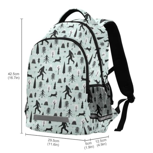 Kids Bigfoot Sasquatch Backpack for Boys Girls School Bags | Elementary Middle, Travel Daypack Lightweight Waterproof with Reflective Strip - color: Bigfoot Sasquatch