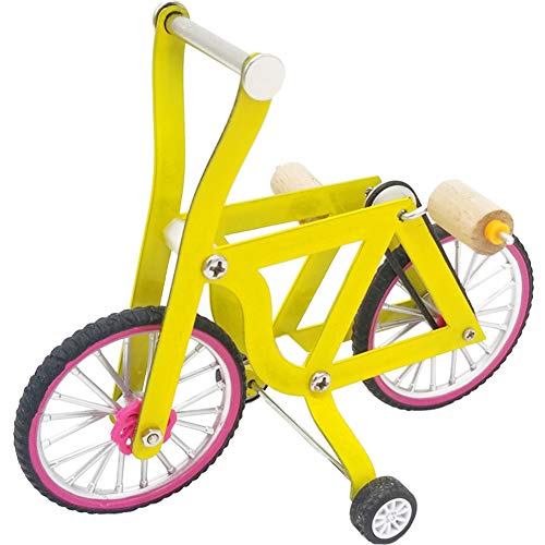QBLEEV Bird Intelligence Training Toy - Parrot Puzzle Bicycle for Birds | Trick prop training education interactive table top & foot talon toy for african grey cockatoo conures cockatiel quaker - size: Small