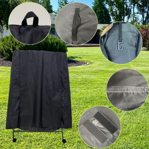 J&C Large Bird Cage Cover 420D Bird Cage Covers Heavy Duty Birdcage Cover Waterproof Bird Cage Covers for Night Blackout Sunlight Patio Birdcage Covers Birdcage Accessories - size: M: 34 x 24 x 47"