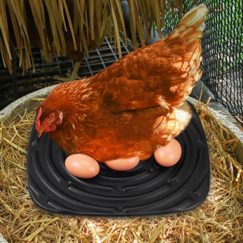 Toyvian Chicken Nesting Pads 4 Pack Washable Nesting Box Liners Soft Sponge Egg Laying Mats for Coop Use Textured Surface Easy-Cut Poultry Care Supplies 12.00 X 12.00 X 0.39 in