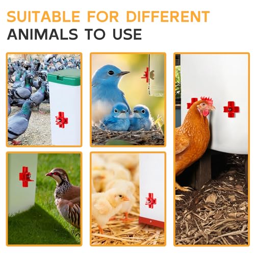 20 Pack Chicken Waterer Nipple, Horizontal Automatic Chicken Water Feeder, Gravity DIY Poultry Watering System, Leak-Proof Chick Water Dispenser, Chicken Coop Water Saving Design Accessories