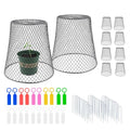 10 Pack 9.2 x 9.2 Inch Chicken Wire Cloche Plant Protectors from Animals | Plant Cages for Outdoor Plants Keep Rabbits Squirrels Birds Deer Out, Sturdy Garden Cloche for Vegetables Flowers Seedlings - size: 10PCS-9.2"x9.2"