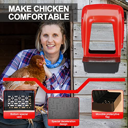 Chicken Nesting Boxes Chicken Laying Boxes with Egg Roll Out Nesting Boxes for Chickens Coop Nest Box Large, Easy to Install, Waterproof and Durable (Red, 6 Pack) - color: Red, size: 6 Pack