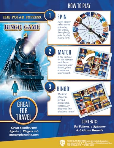 MasterPieces Kids Games - The Polar Express Bingo Game - style: The Polar Express