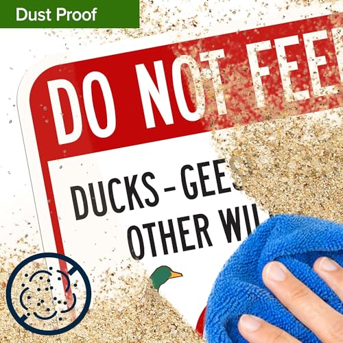 Do Not Feed Ducks Geese Or Any Other Wildlife Sign Sign, 12x18 Inches, Rust Free .063 Aluminum, Fade Resistant, Made in USA by My Sign Center - size: 12x18 Aluminum