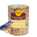 Birds Choice Bugs 'N Nuts Cylinder Seed | Wild Bird Food with Insects & Fruit | High-Energy Mix of Sunflower Hearts, Peanuts, Mealworms & Tree Nuts | High Protein & Bird Feed | 5.5 lbs | High-Energy Mix of Sunflower Hearts, Peanuts, Mealworms and Tree Nut