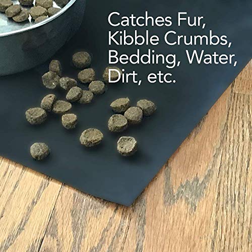 RESILIA Under Dog Crate and Kennel Mat to Protect Floors, Water-Resistant Pad for Hard Floors and Surfaces, 30 Inches x 48 Inches, Black - color: Black