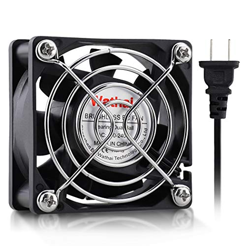 Wathai EC AC Axial Brushless Cooling Fan 110V 120V Dual Ball 60mm x 25mm | 110V - 240V 2 inch 60mm Muffin Mini Fan Big Airflow 60x60x25mm for External Electronics Cooling - style: 60x25mm