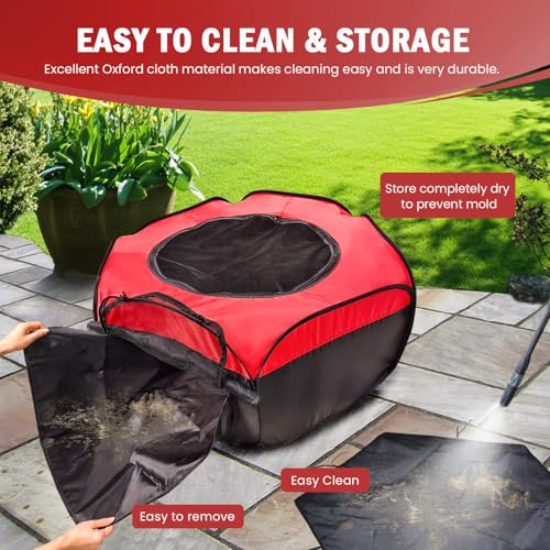Tetuga Brooder Box for Chick Starter Kit with 10x 12” Brooder Heating Plate | Chicken Brooder Pen All-In-1 Bundles with Chicken Feeder, Waterer, Up to 15 Chicks, Ducks & Quail, Indoor & Outdoor Use, Red - color: Chicken Brooder Tent Bundles,Red