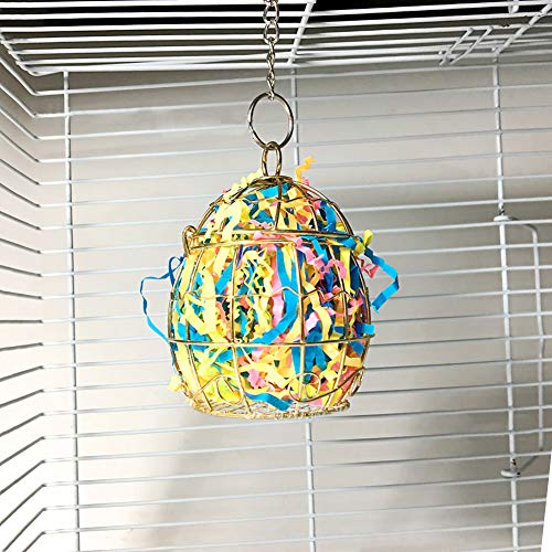 La La Pet® 2 Pack Rabbit Hay Feeder Hanging Guinea Pig Hay Feeder for Cage Bird Parrot Foraging Toys Bunny Grass Manger Holder Rack Feeding Dispenser for Small Animals Chinchilla