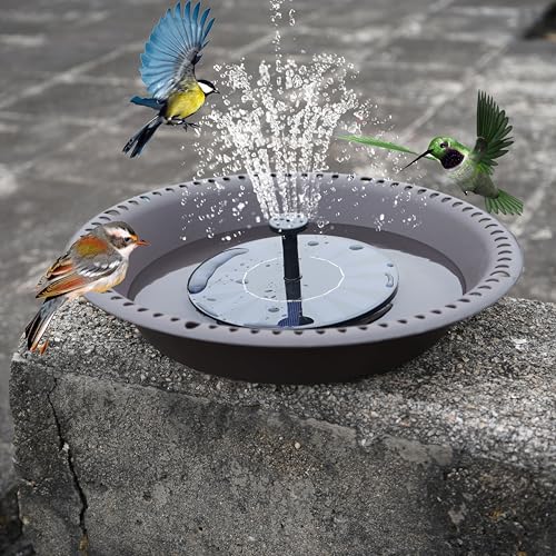 OVZILKI 12 inch BirdBath Bowl Only with Rust-Proof Black Chains, Bird Baths for Outdoors Heavy Duty, Hanging Bird Bath Hanging Bird-Feeder for Garden Backyard Decor (Brown 1 Pack) - color: Brown, size: 12in 1pack