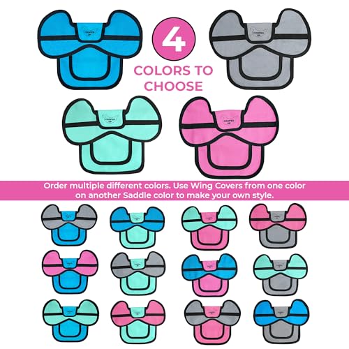 COOPED UP Canvas Chicken Saddle for Medium-Large Hens with Larger Wing Cover and Adjustable Straps - Teal - color: Teal