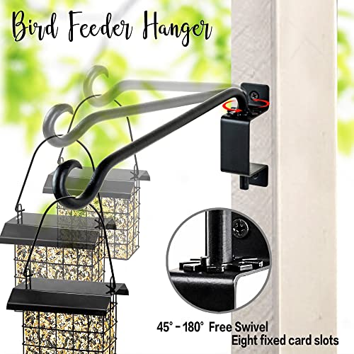AJART Swivel Hanging Plant Bracket: Outdoor Bird Feeder Hangers for Wall Mount 16 Inch - 2 Pieces Hummingbird Feeder Hook for Flower Basket - color: C-2PCS, size: 16 Inch