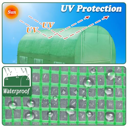 Replacement Greenhouse Cover for Walk in Greenhouse Frame Green House Top Cover (Frame NOT Included) (10 x 7 x 7ft) - size: 10 x 7 x 7ft