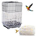 Bird Cage Seed Catcher, Seed Catcher Guard Net Cover, Parrot Nylon Mesh Net Cover, Universal Soft Airy Cage Net Stretchy Skirt for Round Square Cages (Daisy-White, 15.7" x87") - color: Daisy-white, size: 15.7" x87"