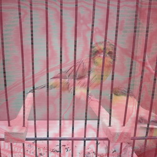 5pcs Parrot Cage Wrapping Bags Anti Food Leak Breathable High Elastic Cloth Mesh Packing Bags for Bird Transport and Living Animal Shipping Random Color