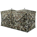 Camping Tent Hunting Blind See Through with Carrying Bag, 4-6 Person Pop Up Ground Blinds 270 Degree, Portable Camo Hunting Tent for Deer Turkey Hunting