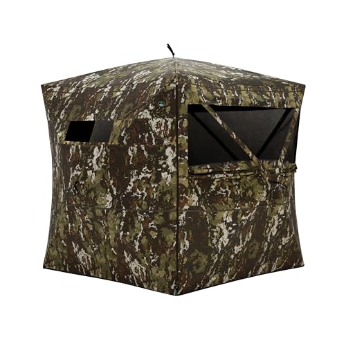 Barronett Blinds® Overwatch, Portable Hunting Blind, View-Through Mesh, Silent Shooting Windows, Crater™ Harvest, 75” x 88” x 88”, VR400CH