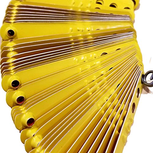 Leg Bands NOT Stamped Aluminum Chicken Poultry Duck Leg Identification Rings (100, Yellow) - color: Yellow