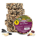 Audubon Park Nut & Fruit Snack Stack Wild Bird Food, Bird Seed Cake for Outside Feeders, 6-Pack | Bird Seed Cake for Outside Feeders