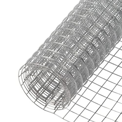 YARDGARD 1/2 Inch Mesh Welded Wire Fence, Hardware Cloth, 19 Gauge Galvanized Steel for Garden Protection, Cage Fencing, Chicken and Rabbit Barriers, and Crafts, 24 Inches x 50 Feet - size: 24 Inches x 50 Feet