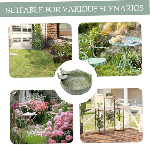 Ceramic Bird Bath for Outdoors,Ground & Tabletop Decor, Ground Feeders Bird Bath Feeding Bowl for Outdoors, Garden Deck, Balcony,Yard, Lawn. (Small birdbath) - style: Small birdbath
