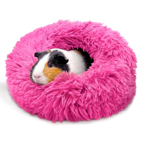 Paw Inspired Furr-O Burrowing Pet Bed Enrichment, Removable Base, Pink | Cozy Carrier Toy, Zip-On Spandex and Fleece Bottoms, Hideout Cage Accessories for Guinea Pigs, Hamsters, Small Pets, Animals - color: Pink