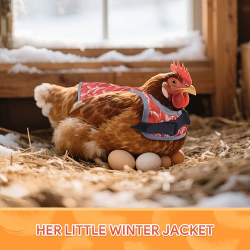 Chicken Saddles for Hens, Chicken Aprons for Hens with Adjustable Straps, Hen Saddle for Chickens - color: Black,White,Orange