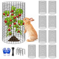 10 Pcs 11.8"x 11.8"/11.8"x 19.6" Available Chicken Wire Cloches for Plants, Plant Protector from Animal, Garden Covers Netting Iron Wire Mesh to Protect Plants Vegetables from Rabbit Squirrel Chicken - size: 11.8"D x 19.6"H