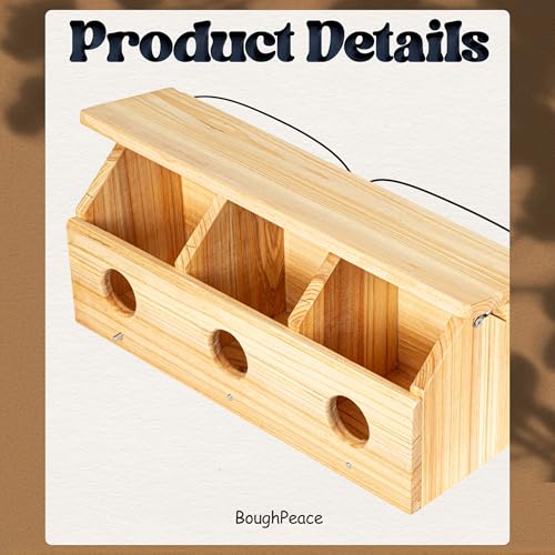 Wooden Bird Houses for Outside Birdhouses Nest Bluebird House for Cardinals Finch Wren Swallow for Garden Viewing 7 - size: 15.8inch × 6.3inch × 5.1inch