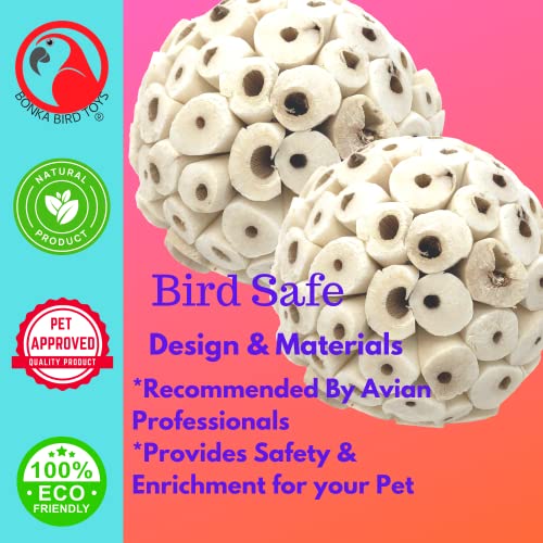Bonka Bird Toys 2363 Pk2 Large Sola Atta Ball Bird Toys - color: Pk2 Large Sola Atta Balls