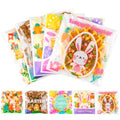 100PCS Easter Self Sealing Cookie Bags - 4x4 Inch Clear Cellophane Treat Bags with Happy Easter Bunny Designs for Candy Goodie Gifts Packaging, Ideal for Classroom Exchange, Party Favors - color: Easter - 100PCS