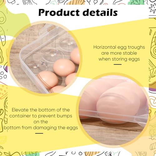 Deviled Egg Carrier with Syringe Stackable Stackable Clear Holder with Lid for Refrigerator Portable 48 Eggs Dispenser Storage Containers Tray(With handle) - style: With handle
